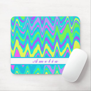 Colorful Waves Mouse Mat