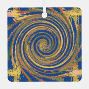 Colorful Weave Twirl Pattern Metal Tree Decoration