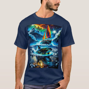 Colorful Whale Watching T-Shirt