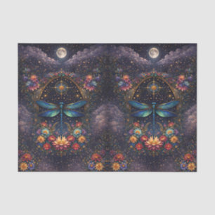 Colorful Whimsical Boho Dragonfly Decoupage Tissue Paper
