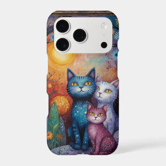 Colorful Whimsical Cat Art