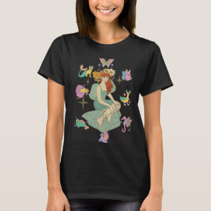 Colorful Whimsical Girl Artistic Add Name Cute TSH T-Shirt