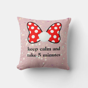 Colorful White and Red Ribbon Cushion