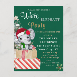 Colorful White Elephant Christmas Holiday Party 