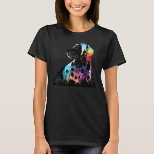 Colorful Wilderness Nature Portuguese Water Dog Re T-Shirt
