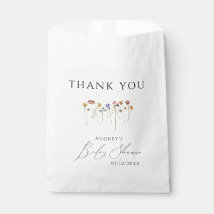 Colorful Wildflower Baby shower Thank You Favour Bags