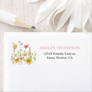 Colorful Wildflower Graduation Party Address