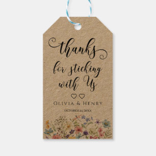 Colorful Wildflowers Thank You  Gift Tag