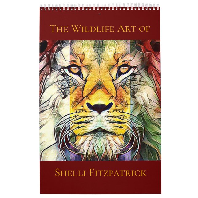 Colorful Wildlife Digital Animal Pop Art Calendar (Cover)