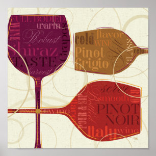 Colorful Wine Poster