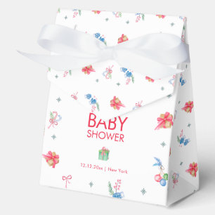 Colorful Winter It's Cold Outside Baby Shower Favour Box