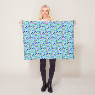 Colorful Wisps Pattern Fleece Blanket