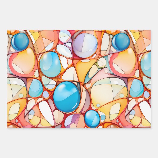Colorful wrapping paper abstract pattern (Front)