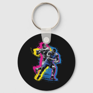 Colorful Wrestling Player For Men Women Kids Wrest Key Ring