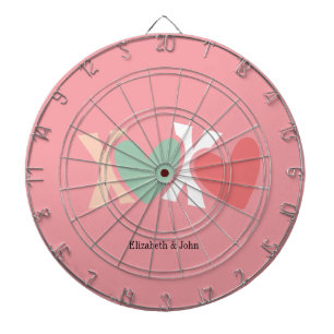 Colorful "XOXO" Valentine's Day   Dartboard