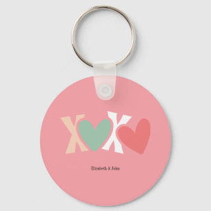 Colorful "XOXO" Valentine's Day Key Ring