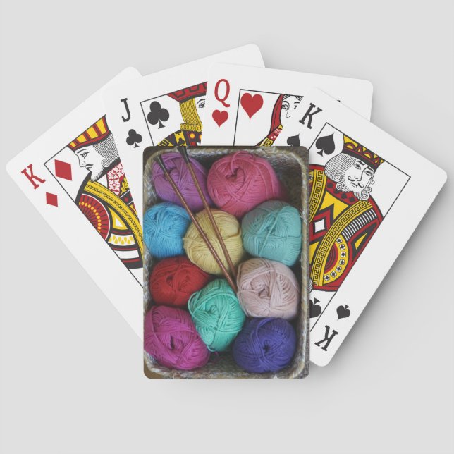 Colorful Yarn Knitting Playing Cards (Back)