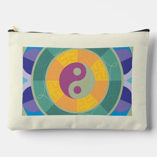 Colorful Yin Yang Pattern Accessory Pouch (Front)