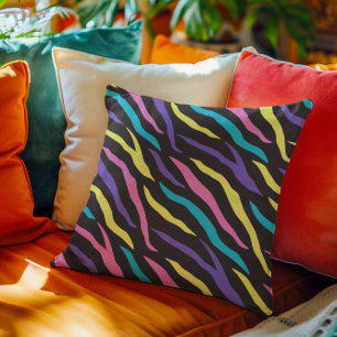 Colorful Zebra Pattern  Cushion