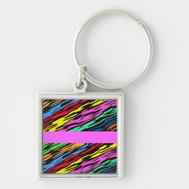 COLORFUL ZEBRA PATTERN KEY RING (Front)