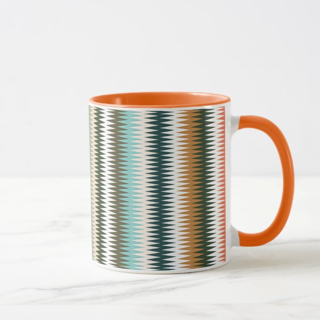 COLORFUL Zigzag Multicolor Pattern   Mug (Right)