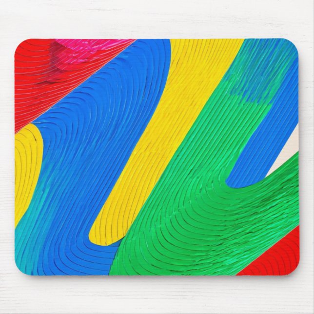 Colorful Zigzag Shapes Mouse Mat (Front)