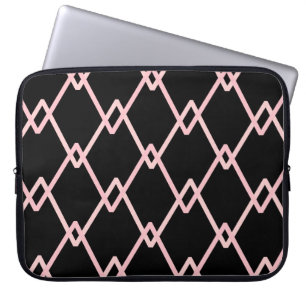 Colorful zigzag striped pattern background. Illust Laptop Sleeve