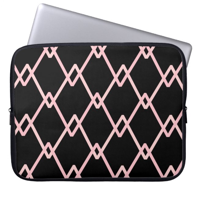 Colorful zigzag striped pattern background. Illust Laptop Sleeve (Front)