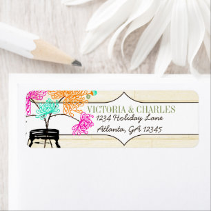 Colorful Zinnia Mason Jar Wild Flower Wedding