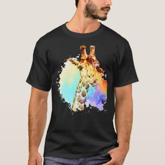 Colorful Zoo Animal Giraffe Lover Safari African G T-Shirt