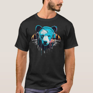 colorfull bear with headphones T-Shirt