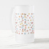Colorfull Cute spring floral, watercolor pattern