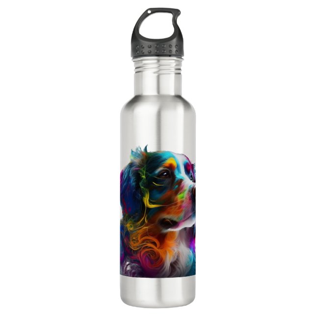 COLORFULL DOG 710 ML WATER BOTTLE (Front)
