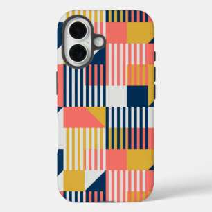 Colorfull Geometric Design iPhone 16 Case