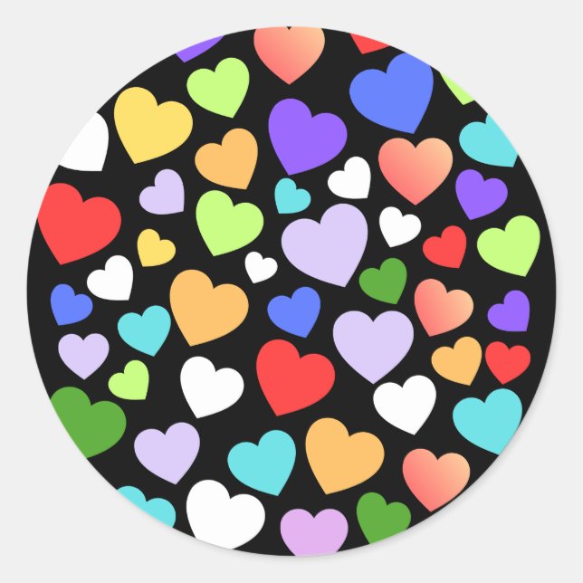 Colorfull heart sticker (Front)