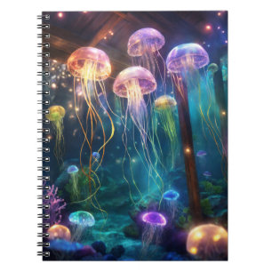 Colorfull Jelly fish - Sea life - Underwater world Notebook