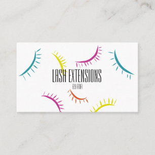 Colorfull Lash Extension business Card