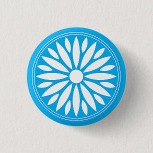 COLORFULL MODERN FLOWER GIFT DAUGHTER SISTER MOM 3 CM ROUND BADGE