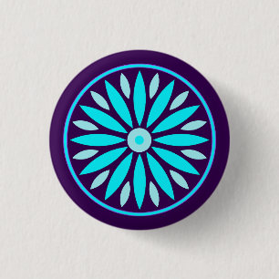 COLORFULL MODERN FLOWER GIFT DAUGHTER SISTER MOM 3 CM ROUND BADGE