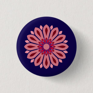 COLORFULL MODERN FLOWER GIFT DAUGHTER SISTER MOM 3 CM ROUND BADGE