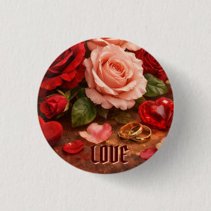 COLORFULL MODERN FLOWER GIFT DAUGHTER SISTER MOM 3 CM ROUND BADGE