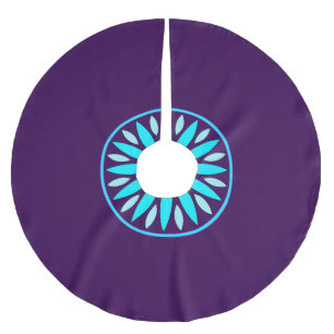 COLORFULL MODERN FLOWER GIFT DAUGHTER SISTER MOM BRUSHED POLYESTER TREE SKIRT