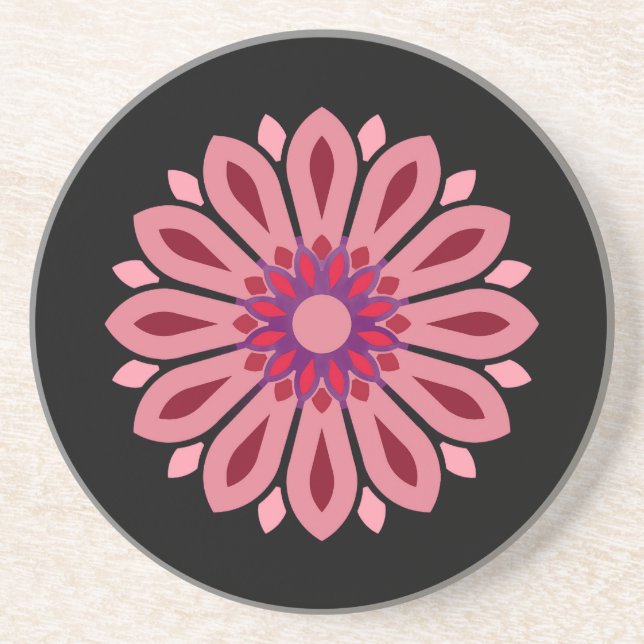 COLORFULL MODERN FLOWER GIFT DAUGHTER SISTER MOM COASTER (Front)