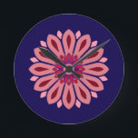 COLORFULL MODERN FLOWER GIFT DAUGHTER SISTER MOM ROUND CLOCK<br><div class="desc">VISIT MY STORE FOR MORE UNCOMMON DESIGNS.</div>