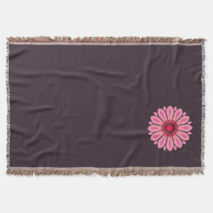 COLORFULL MODERN FLOWER GIFT DAUGHTER SISTER MOM THROW BLANKET