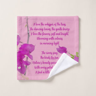 COLORFULL MODERN FLOWER GIFT DAUGHTER SISTER MOM WASH CLOTH