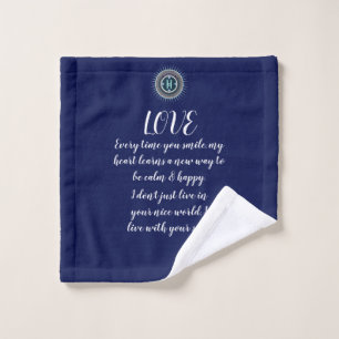 COLORFULL MODERN FLOWER GIFT DAUGHTER SISTER MOM WASH CLOTH