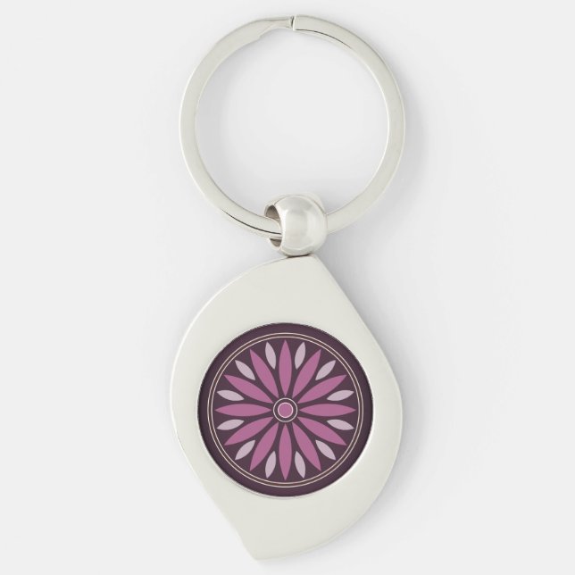 COLORFULL MODERN LOVE GIFT FOR DAUGHTER  KEY RING (Front)