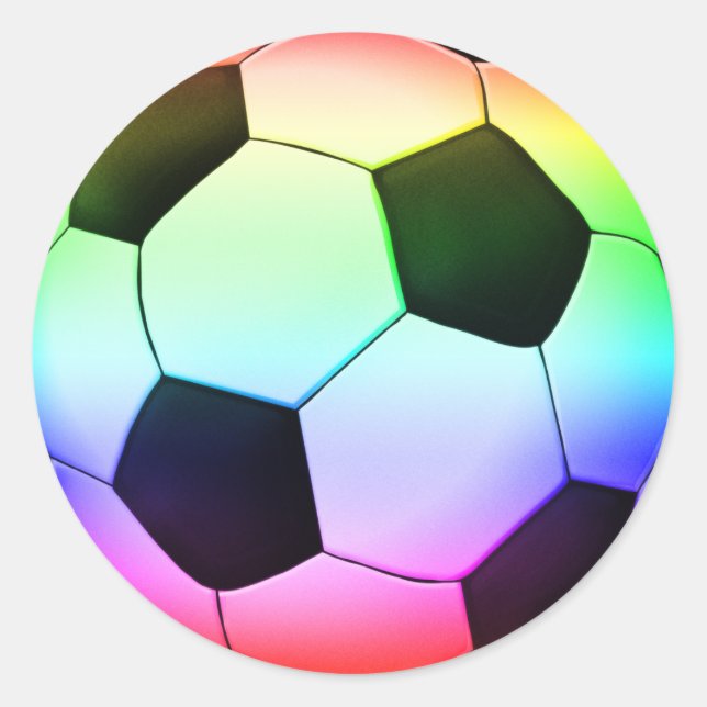 Colorfull Soccer | Football Sport Classic Round Sticker (Front)