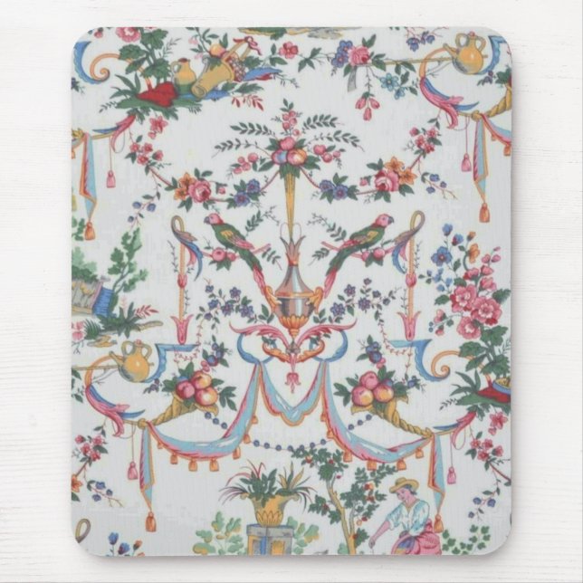 Colorfull Toile de Jouy Mouse Mat (Front)